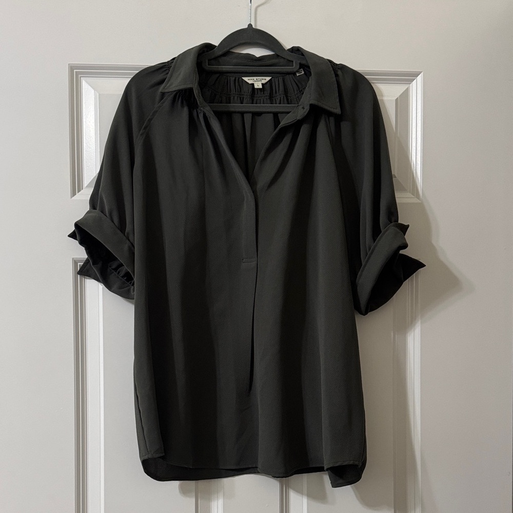 Max Studio Olive Green Blouse